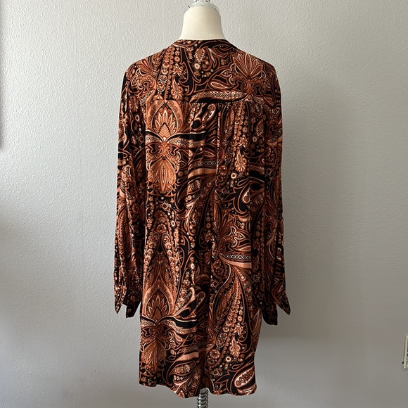 Richard Allan Mandarin Collar Long Length Blouse Long Sleeve NEW WITH TAGS Sz 8 - Picture 4 of 11